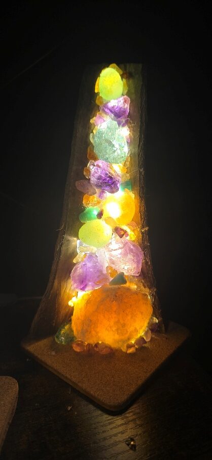 Orange & Green & Purple on Palm