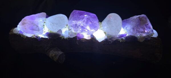 Amethyst & Moon Quartz Log