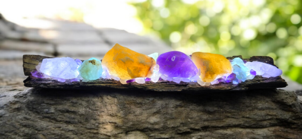 Amethyst Rose Green Orange Calcite