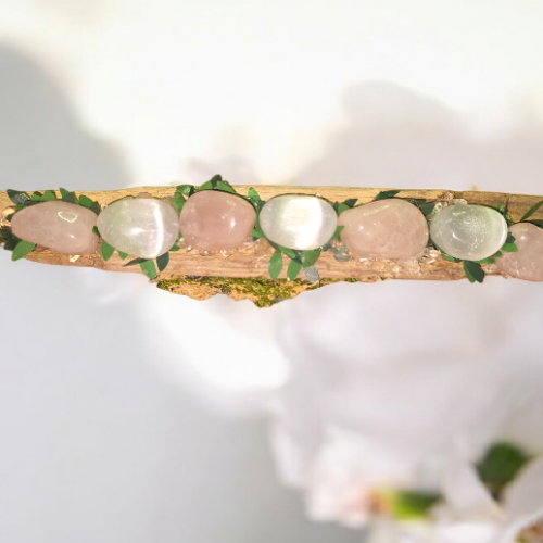 Rose Quartz A & Selenite