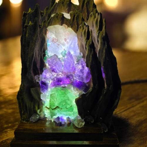 Amethyst Rose & Green Calcite