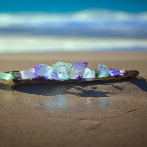 Howlite & Amethyst log