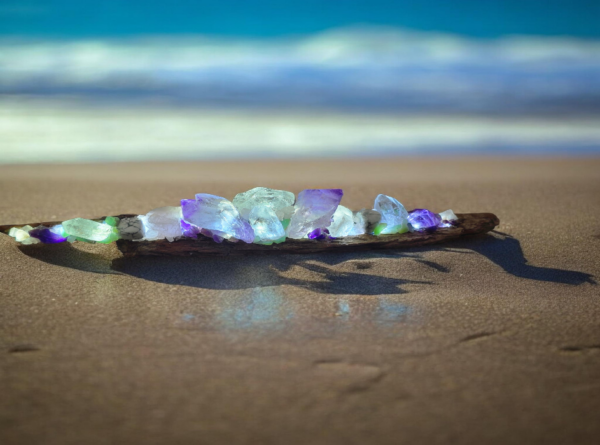 Howlite & Amethyst log